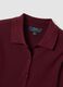 Cardigan fitted rosso a coste in misto viscosa con colletto polo_6