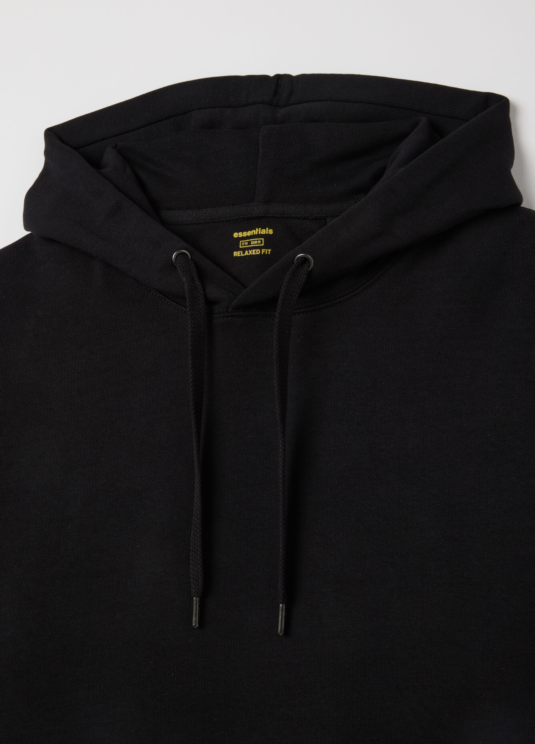 Black pure cotton sweatshirt regular fit