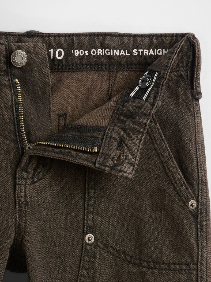 Pantaloni cargo marroni in cotone_4