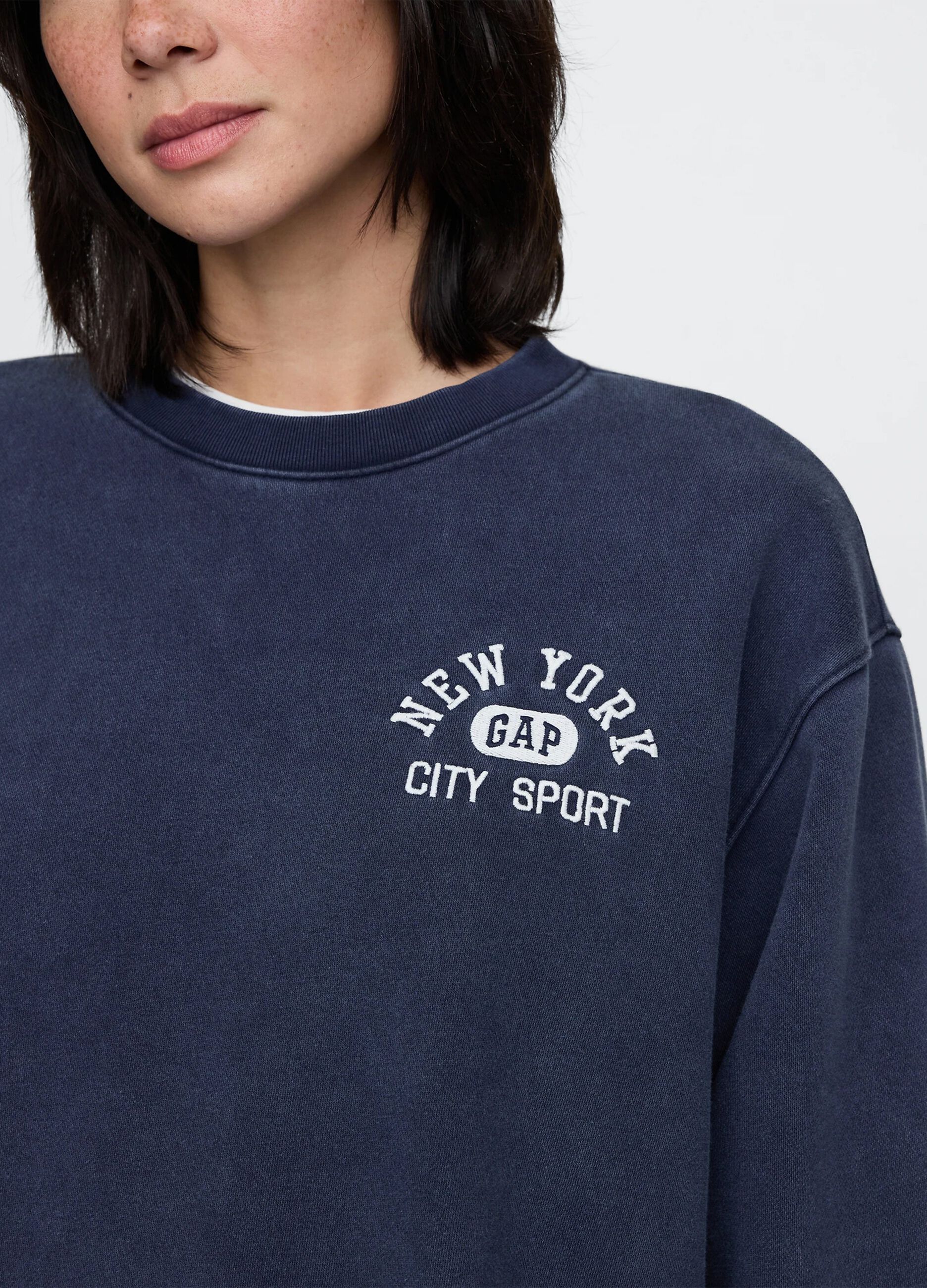 Blue sweatshirt with logo