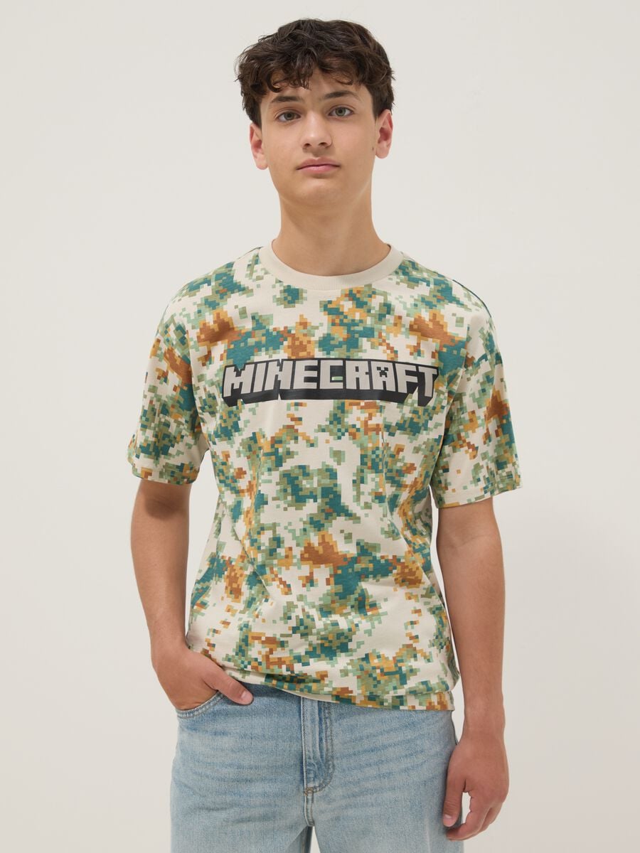 Multicolour pure cotton short-sleeve T-shirt_0