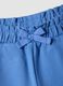 Girls&rsquo; stretch cotton blue shorts with bow_3