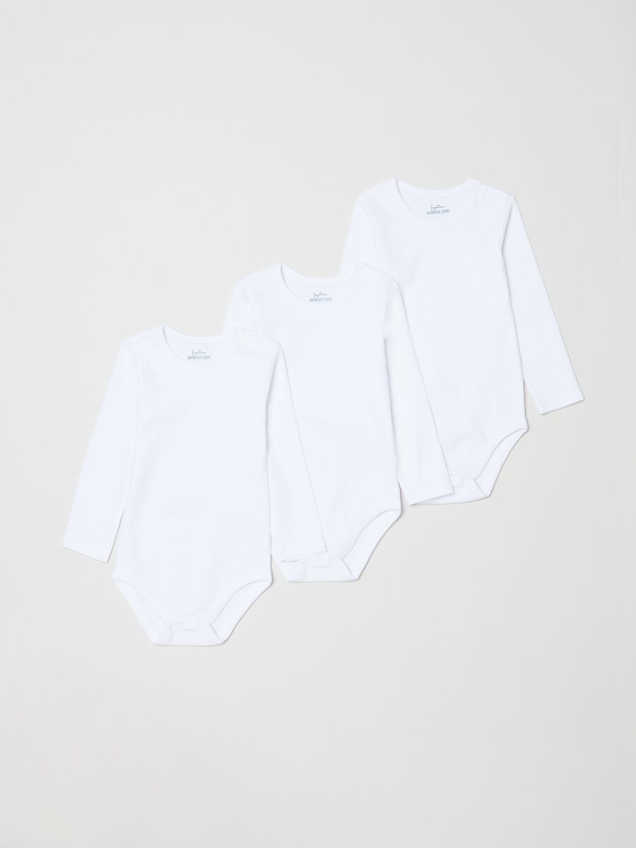 Tripack body a maniche lunghe in cotone_0