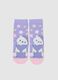Girls' Multicolour Cotton Blend Non-Slip Socks_0