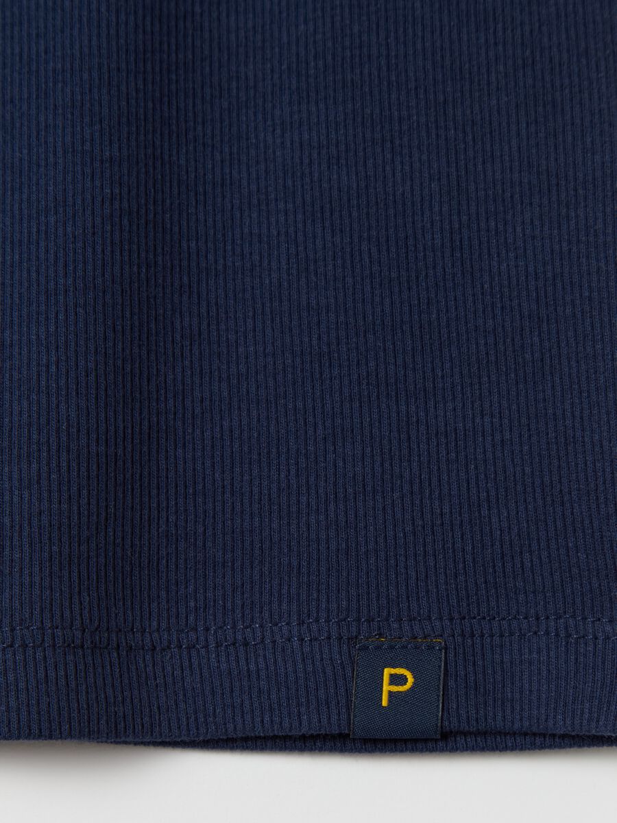 Dark blue ribbed tank top_5