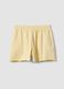 Yellow cotton-blend shorts with elasticated waist_4