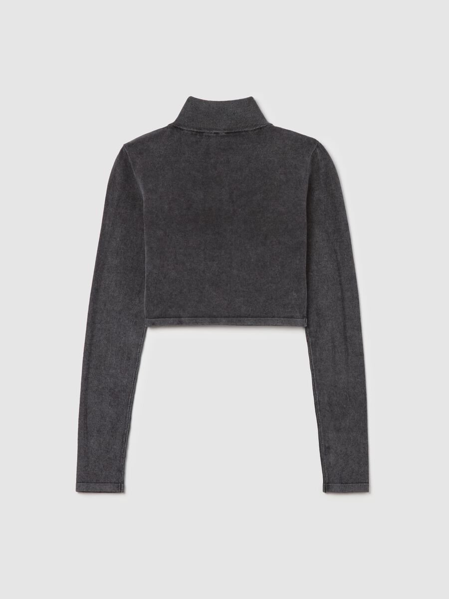 High Neck Knit Top Vintage Grey_7