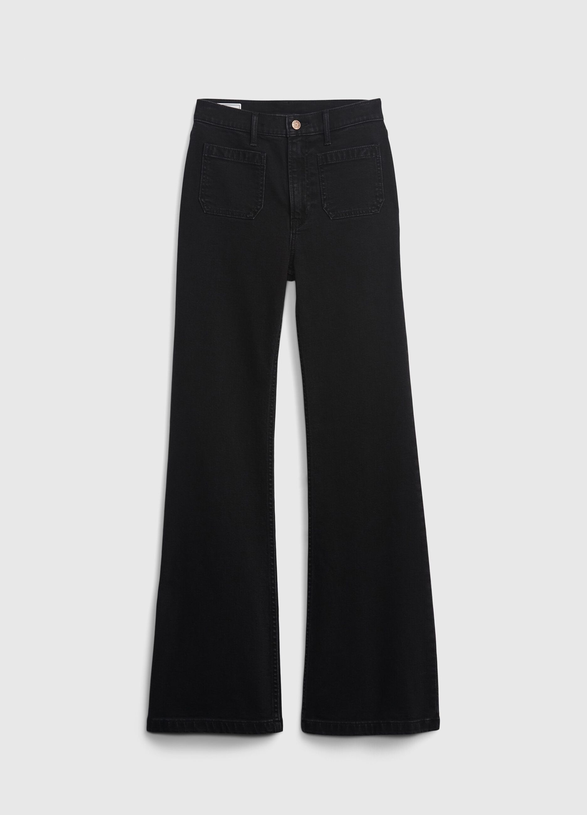 Flare-fit high-rise jeans