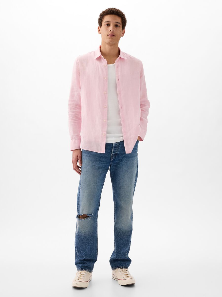 Regular-fit shirt in linen_1