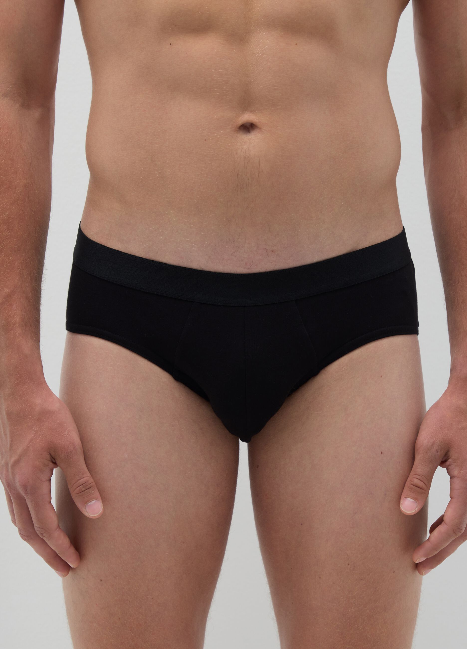 Black Cotton Regular Fit Briefs