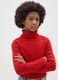 Girls' Regular Fit Red Turtleneck Sweater_2