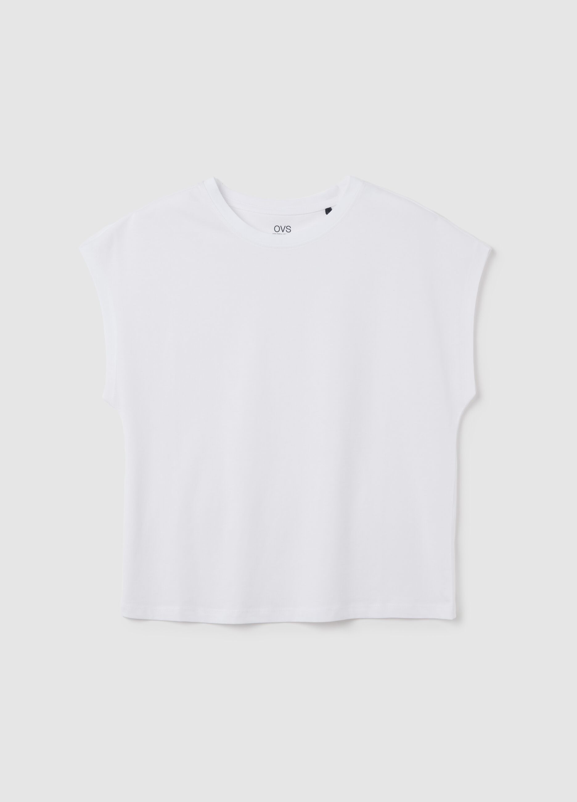 Women's white pure cotton T-shirt