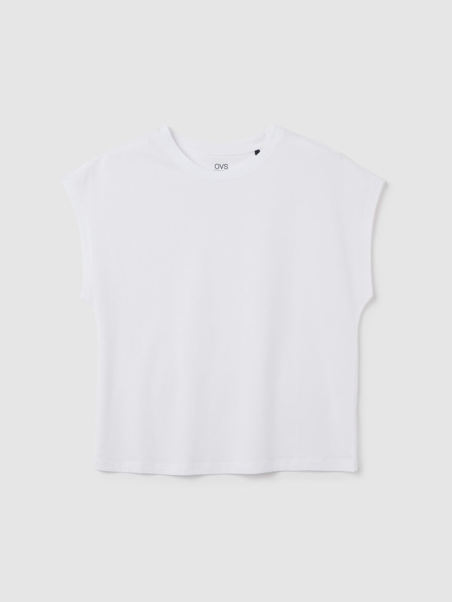 Women's white pure cotton T-shirt_4