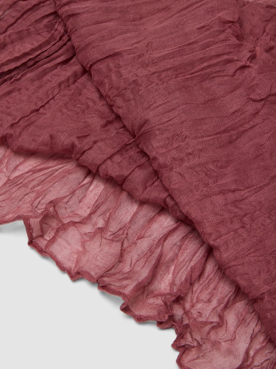 Semi-sheer crinkle-effect pink scarf_2