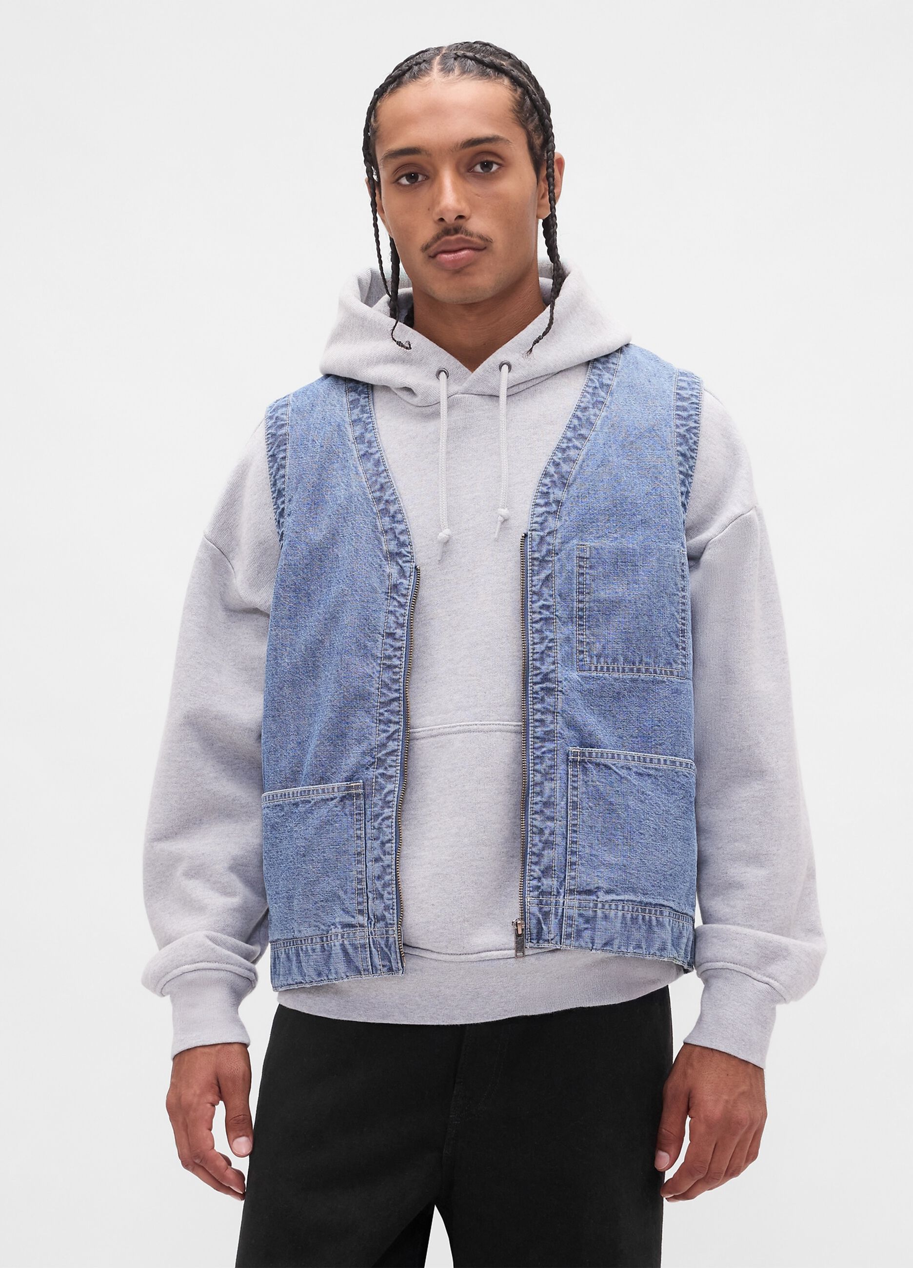 Cotton Denim Vest