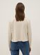 Beige pure cotton regular fit biker-style jacket_3