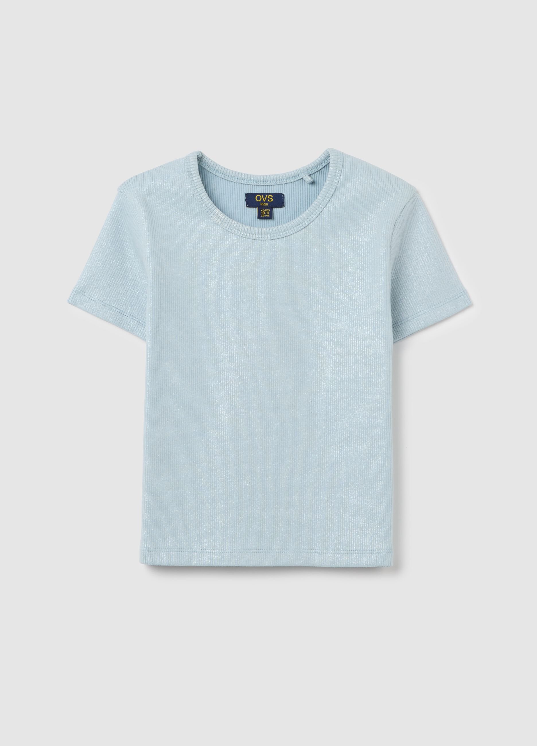 OVS Kids Short Sleeve Blue Stretch Cotton T-shirt