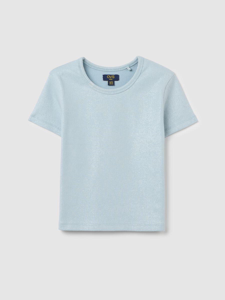 OVS Kids Short Sleeve Blue Stretch Cotton T-shirt_3