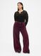 Purple wide-leg trousers in stretch cotton_4