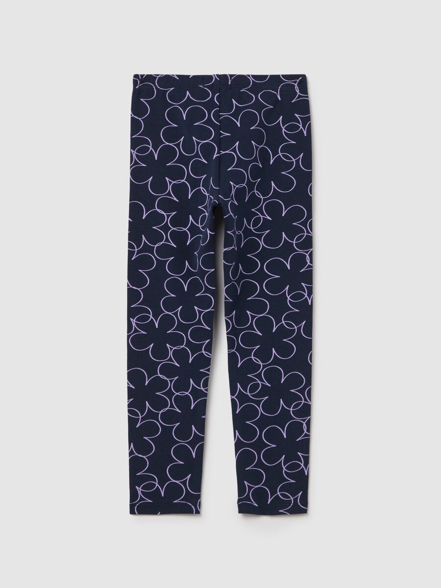 Printed stretch cotton leggings_1