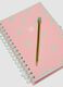 Pink spiral notebook and pen set_2