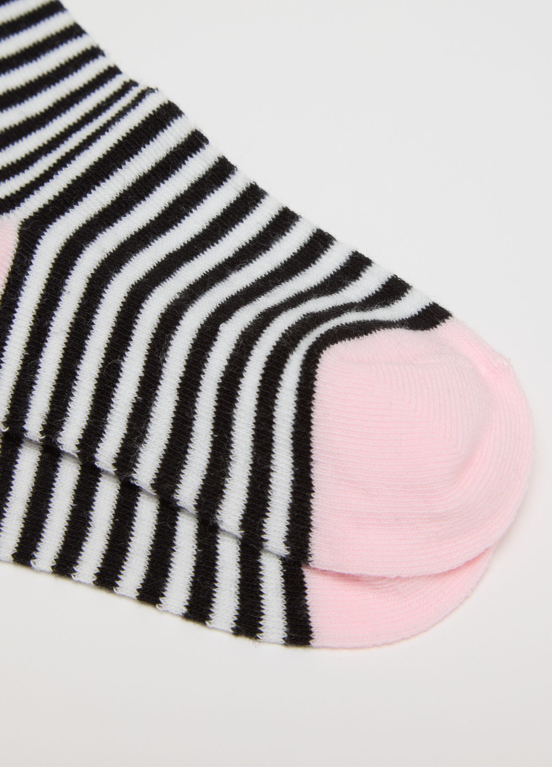 Girls' Long Socks Twin-Pack in Multicolour Cotton Blend