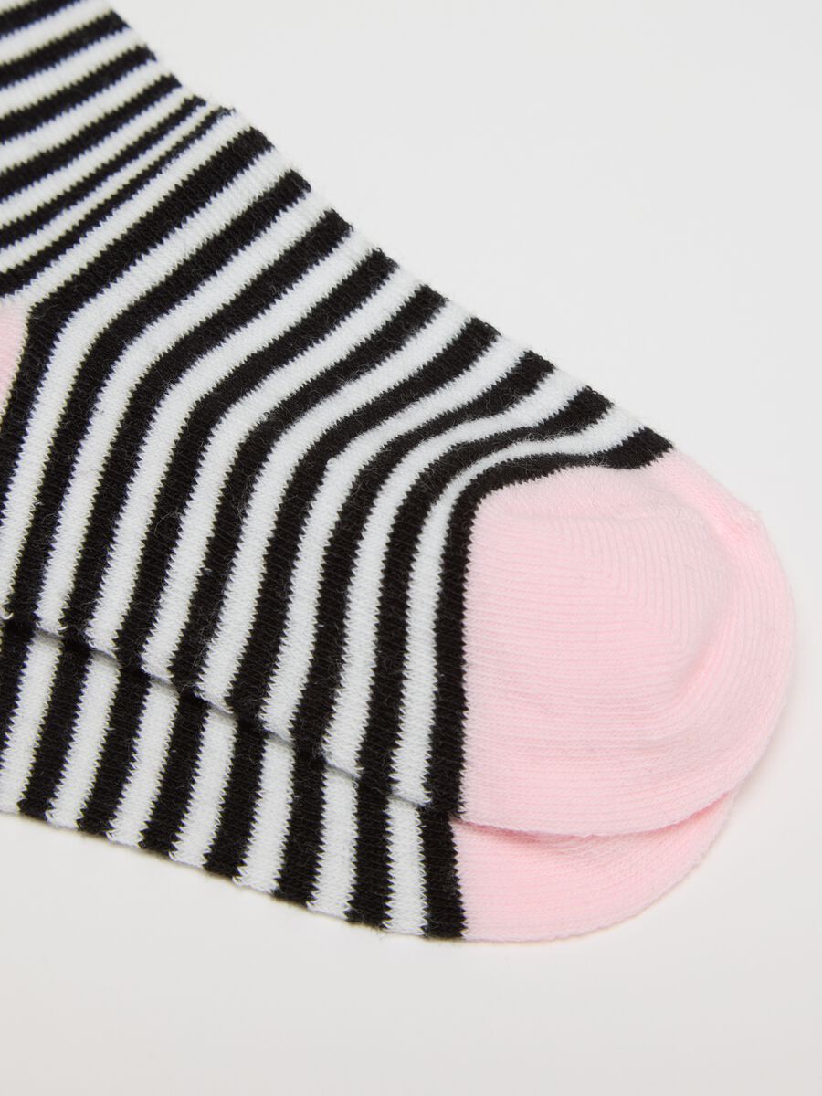 Girls' Long Socks Twin-Pack in Multicolour Cotton Blend_2