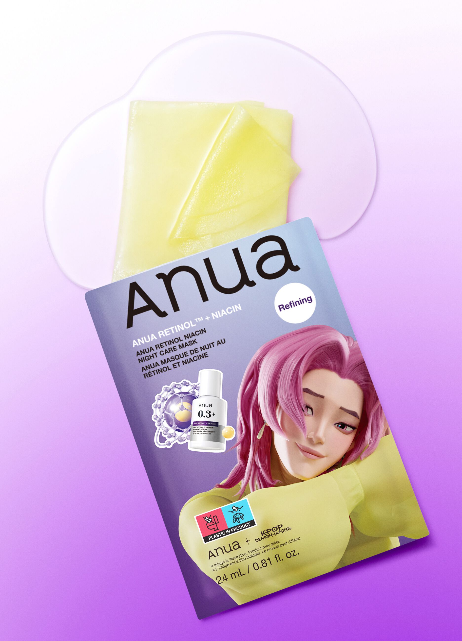 Retinol Niacin Night Care Mask 24ml | Anua K-Pop Demon Hunters