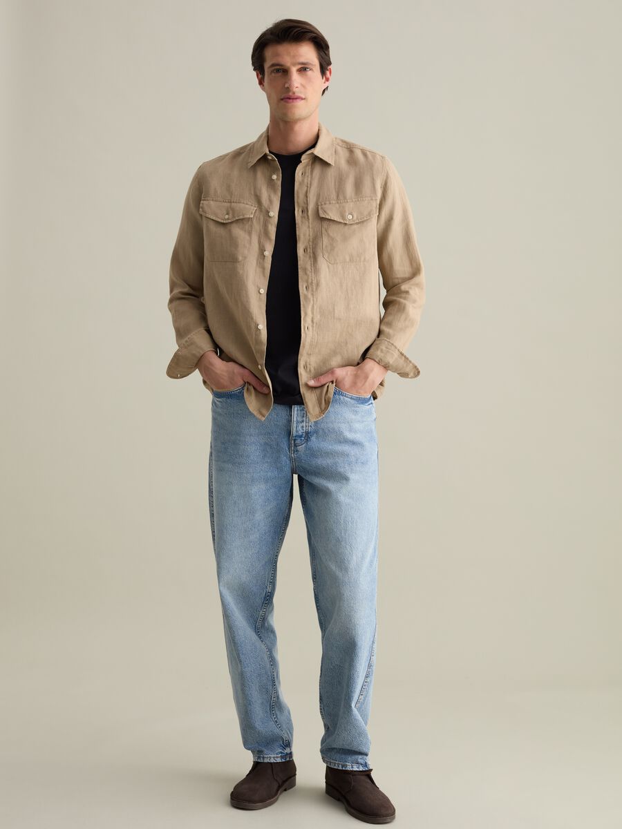 Regular-fit shirt in linen_1