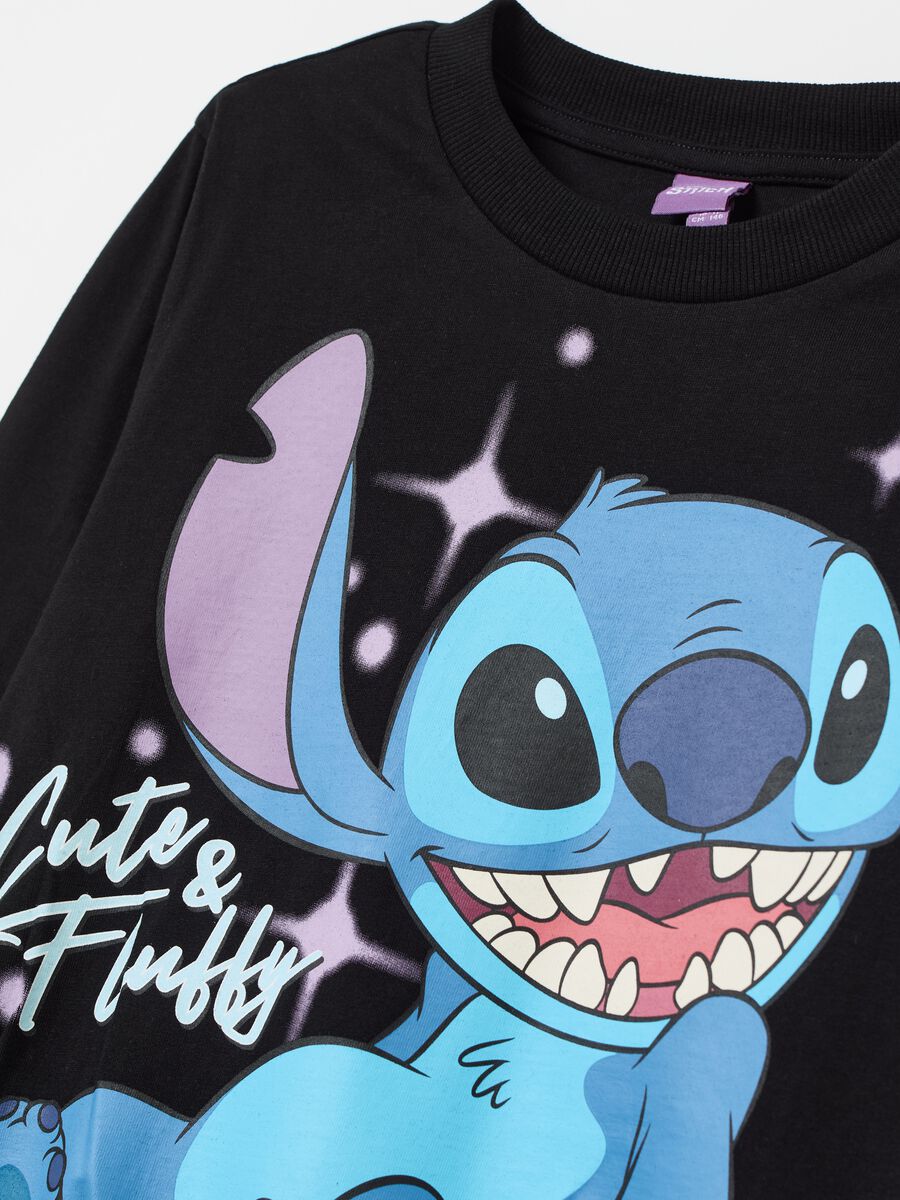 Crop sweatshirt with Stitch print_6