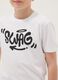 T-shirt in puro cotone bianca da ragazzo regular fit con scritta Swag_2
