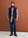 Brown regular-fit gilet with teddy-effect fabric_1