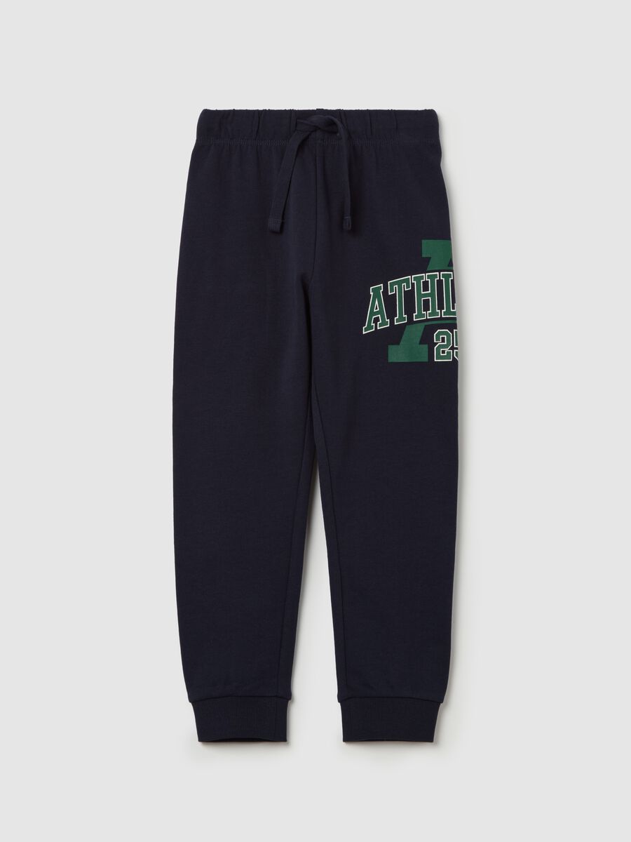 Joggers with drawstring and "ATHLETIC 25” print_0