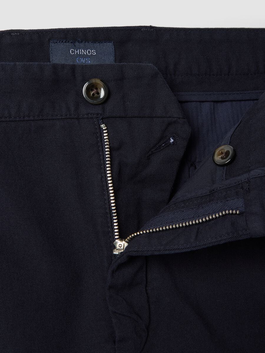 Pantaloni chino neri in puro cotone carrot fit_1