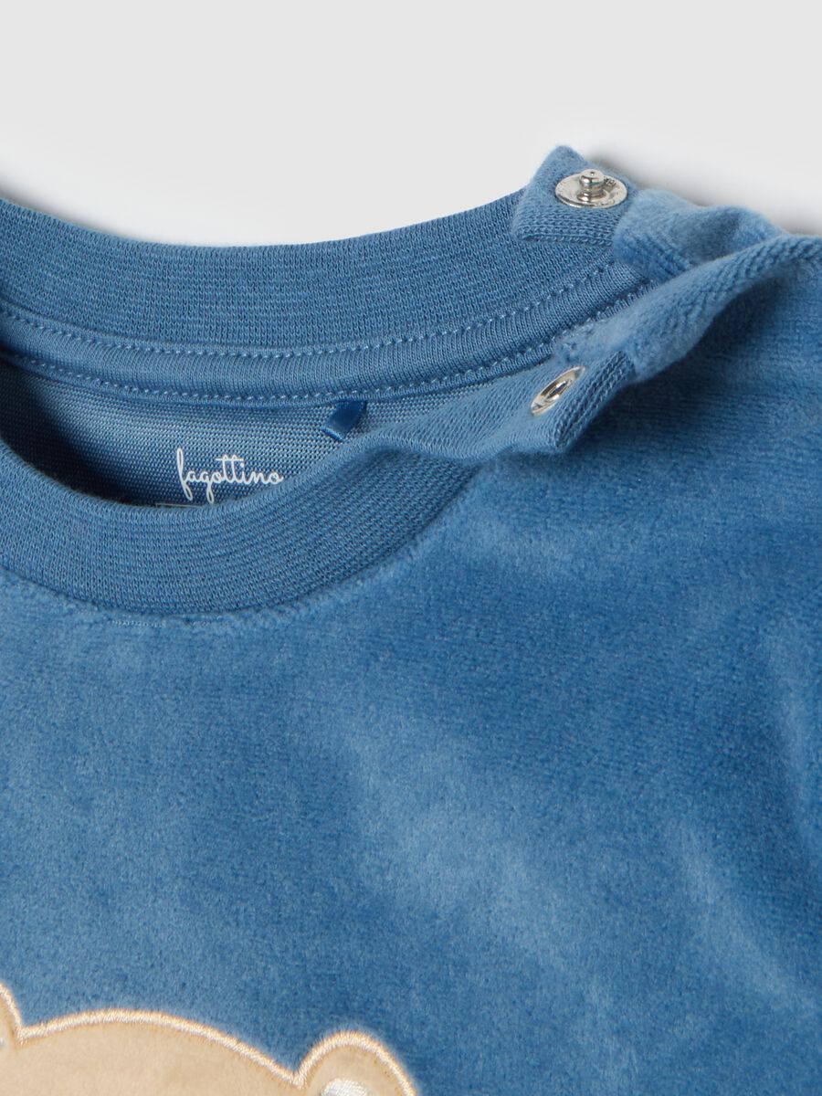 Pigiama multicolor a maniche lunghe da neonati regular fit in velour_3