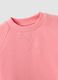 Pink cropped cotton-blend crew-neck sweatshirt, relaxed fit for girls_1