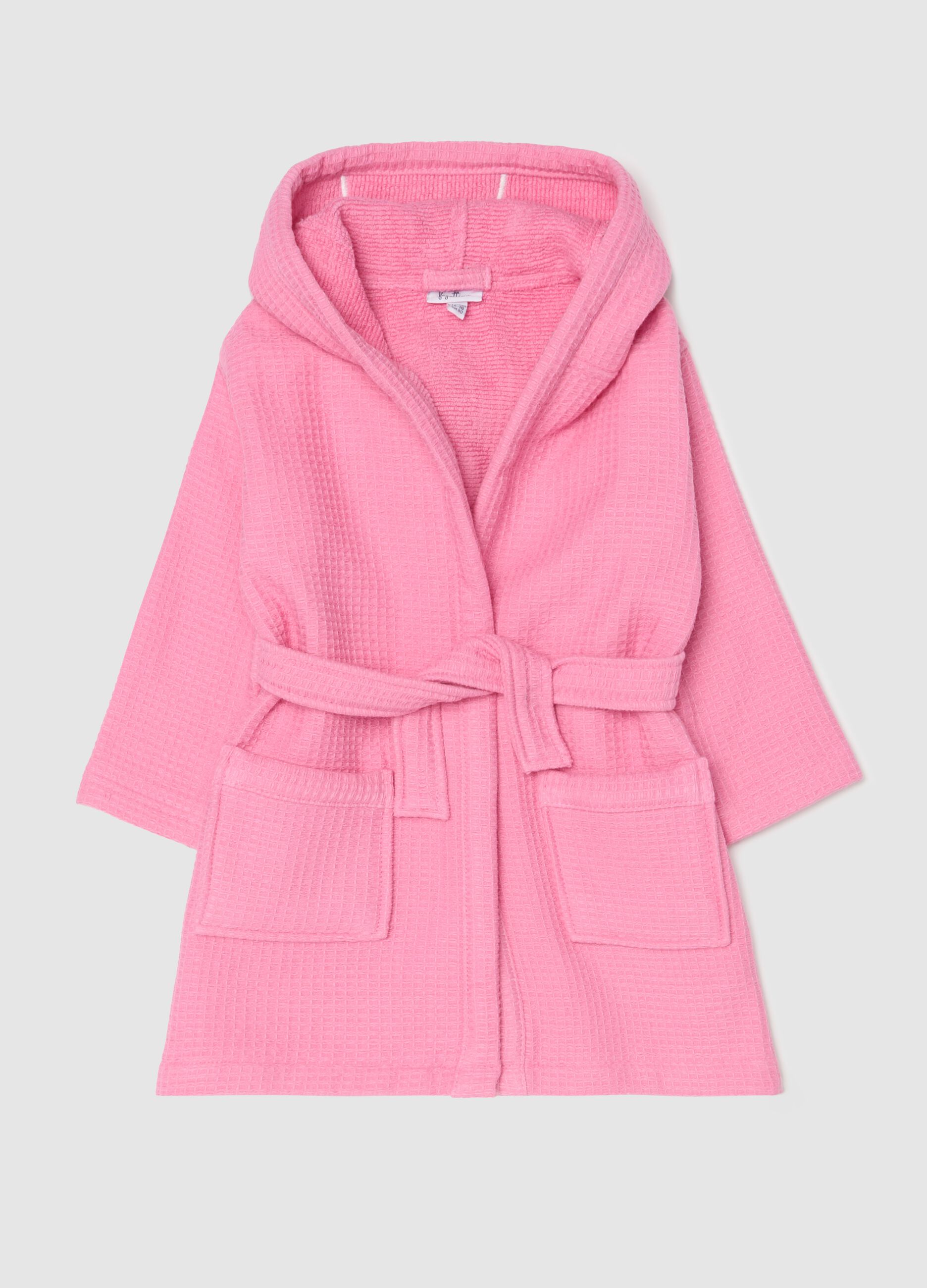Unicorn bathrobe with waffle weave