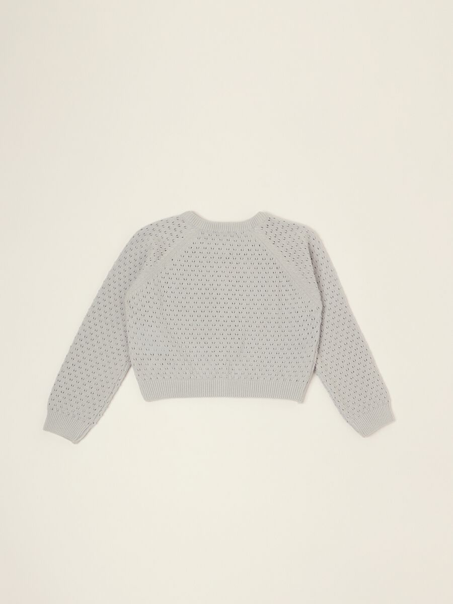 Grey pure cotton cardigan_2