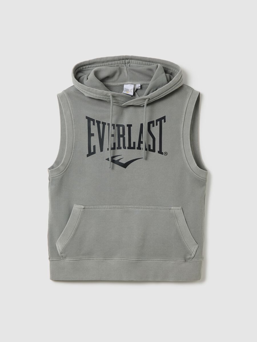 Grey Everlast Sleeveless Hoodie_4