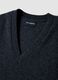 Grey pure wool gilet with deep V-neck_5