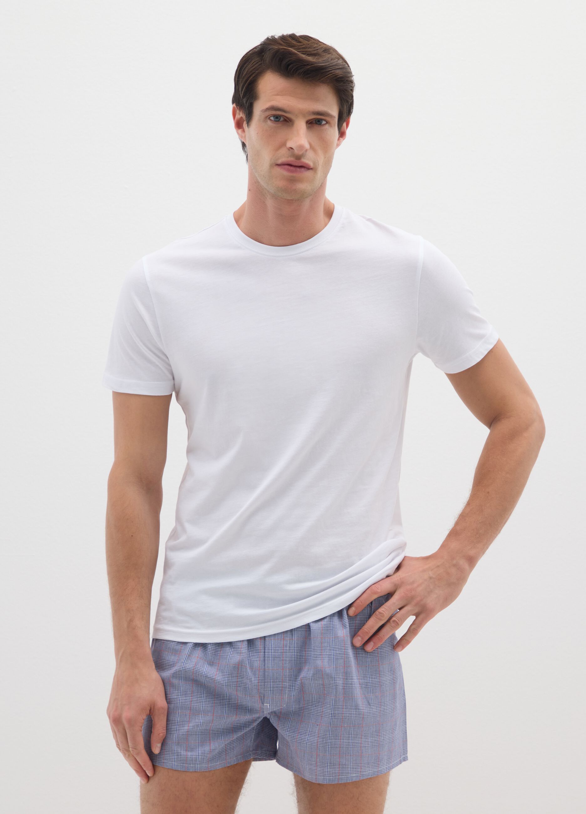 Double pack of multicolour pure cotton regular fit boxers