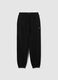 Boy's pure cotton black oversized jogger trousers_0