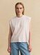 Pink short-sleeve T-shirt in lyocell and cotton blend_2