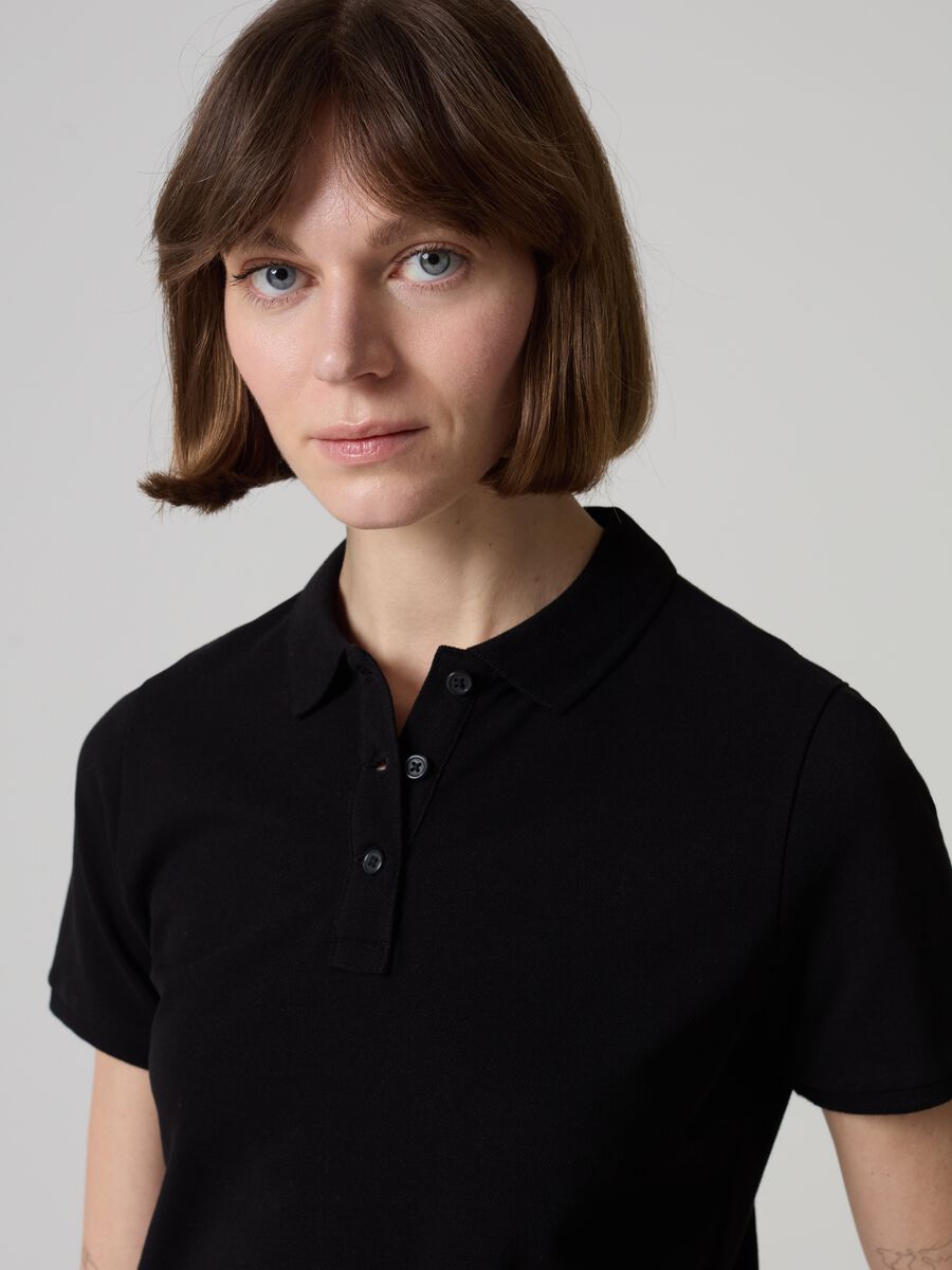 Cotton pique polo shirt_0