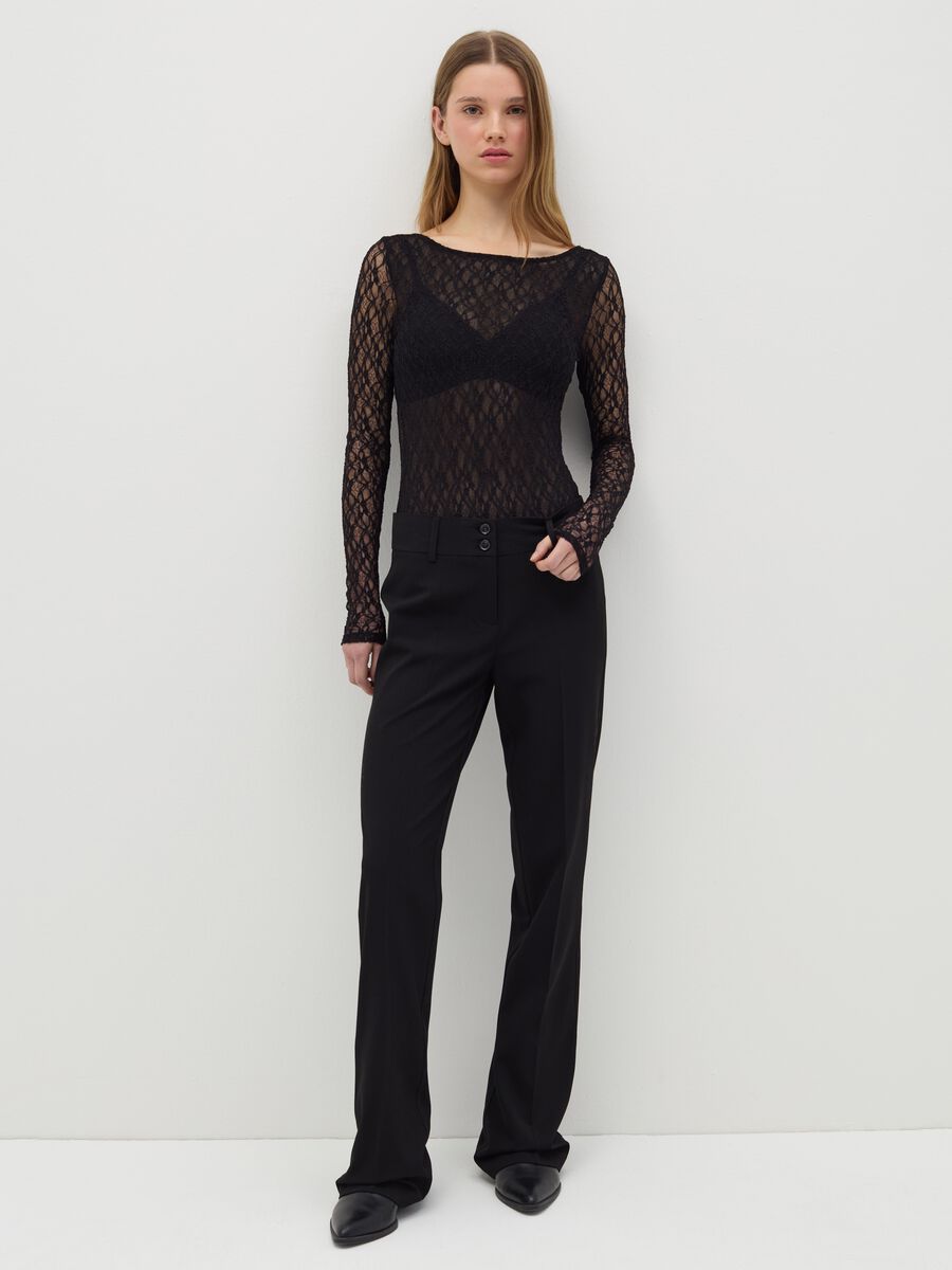 Long-sleeved bodysuit in lace_1