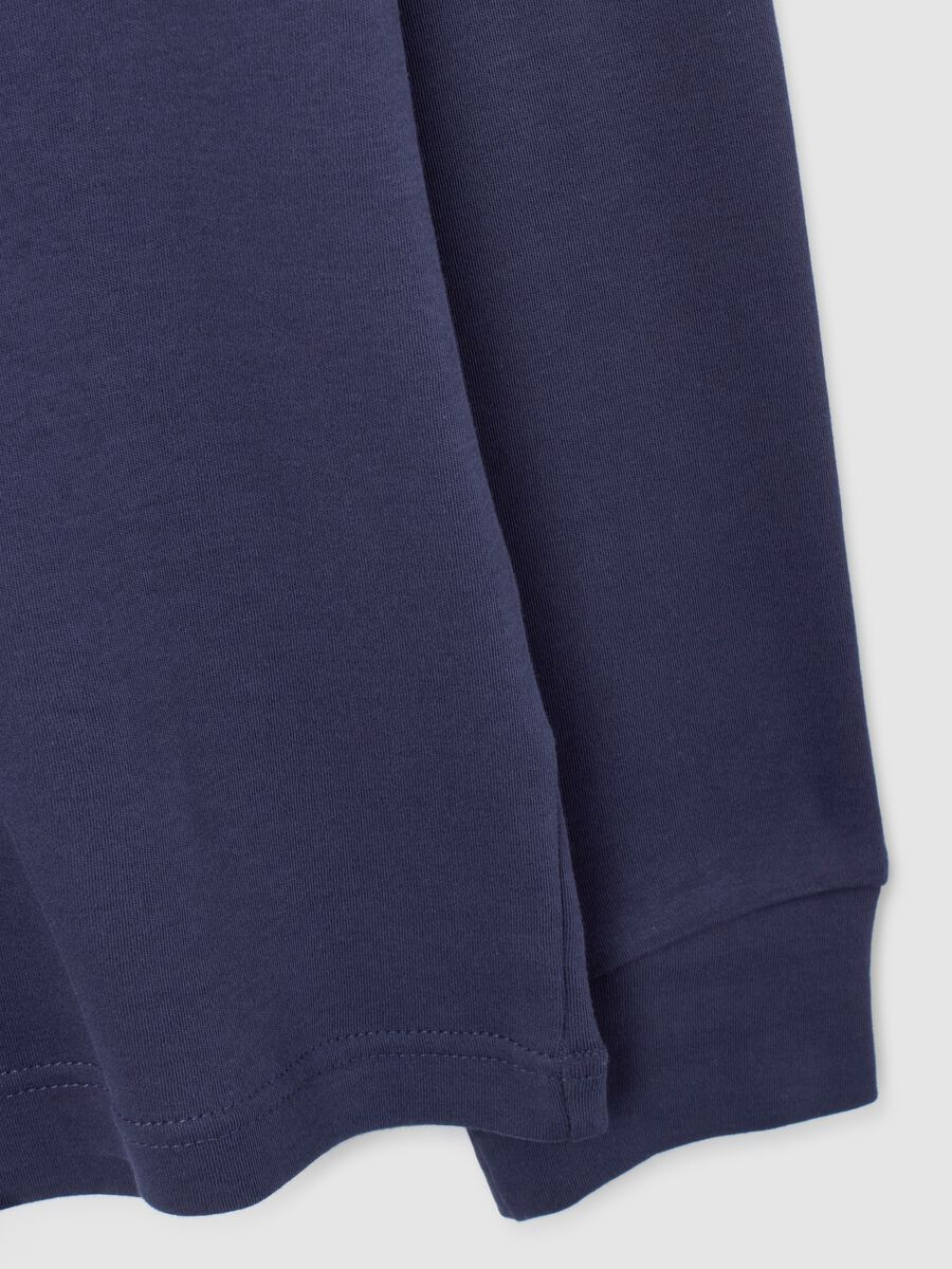 T-shirt in puro cotone blu regular fit_5