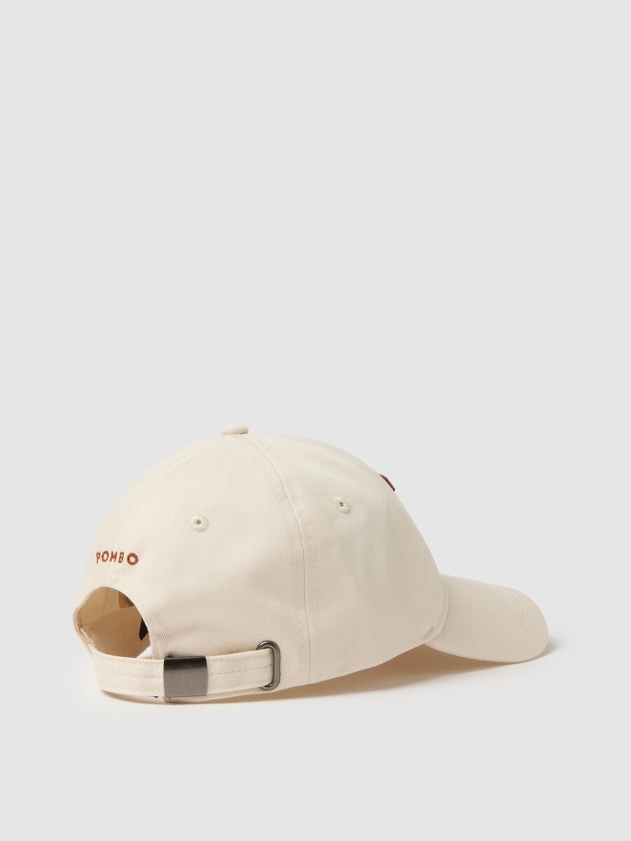 Cappello da baseball beige in puro cotone con ricamo_2