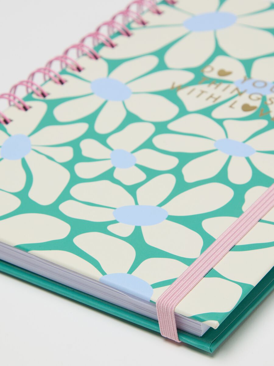 Spiral notepad with flowers print_1