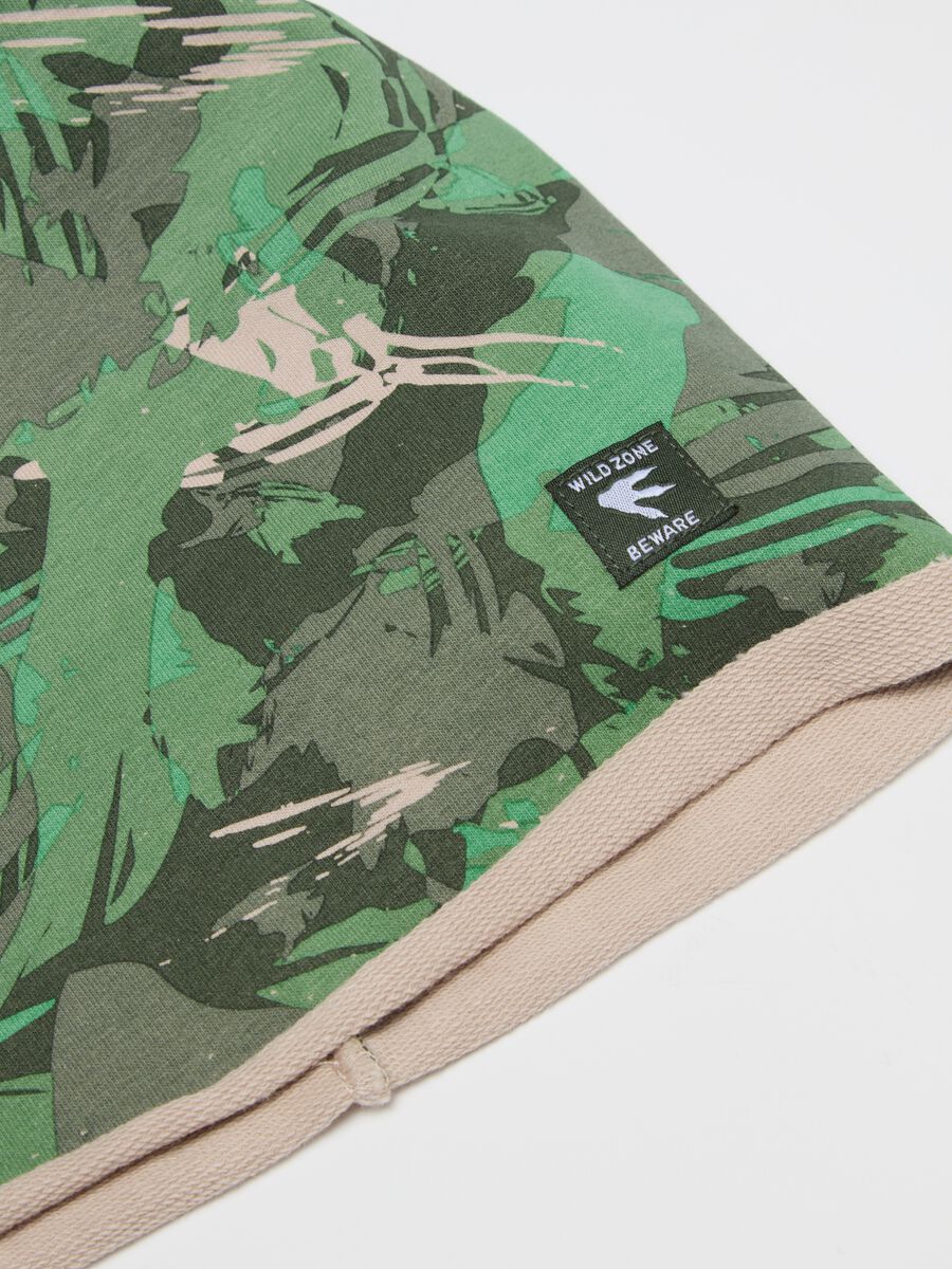 Camouflage hat in French terry_1