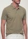 Green pure cotton piqu&eacute; polo shirt with classic collar, regular fit_0